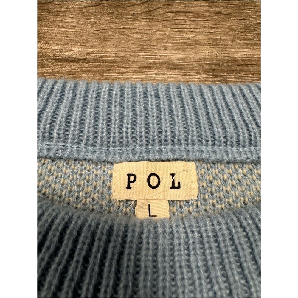 Pol Rainy Bloom Raised Flower Sweater Size Large View 5